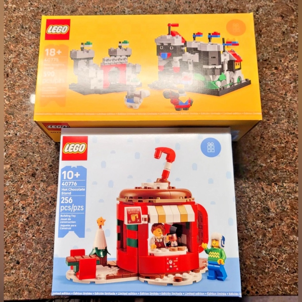 LEGO 40775 Mini Knight’s Castle + 40776 Hot Chocolate Stand Sets GWP Lot In Hand